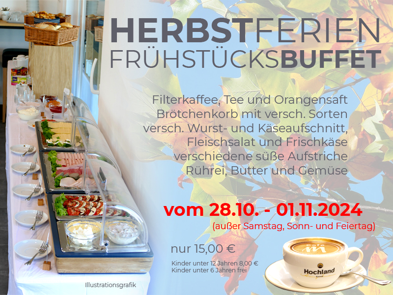 Cafe M Straubenhardt Conweiler Herbstferien-Frühstücksbuffet vom 28.10. - 31.10.2024 (montags bis freitags)